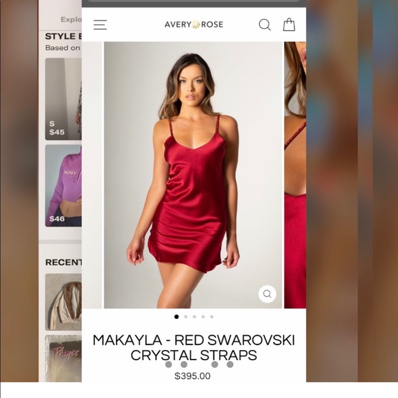 Avery Rose lingerie slip dress swarovski crystals - Picture 3 of 4